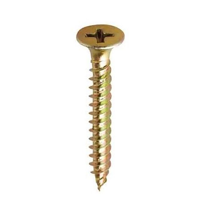 TORNILLO DRYWALL CABEZA PLANA UNC AMARILLO ROSCA GRUESA 6 x 3/4