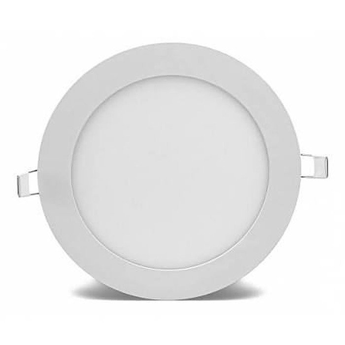 VERT PANEL LED PLATEADO REDONDO EMPOTRAR 12W 85-265V 6500K